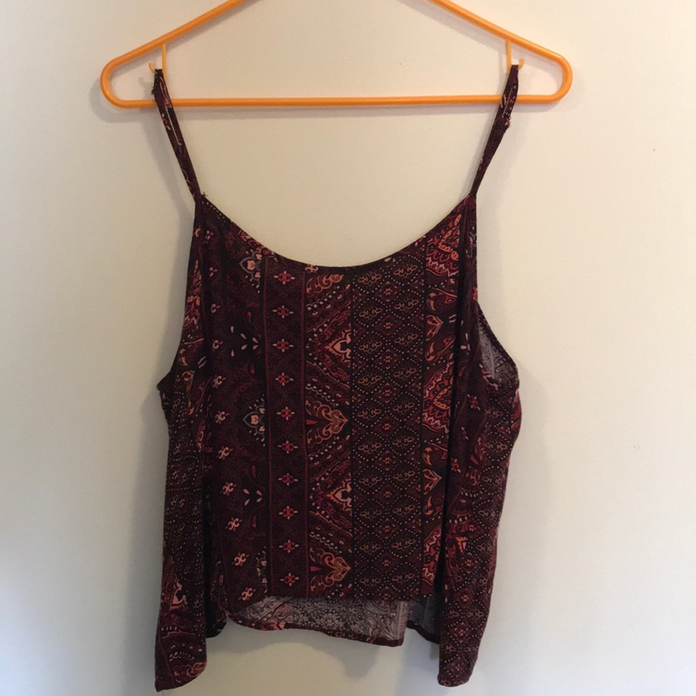 Mudd burgundy/coral crop top